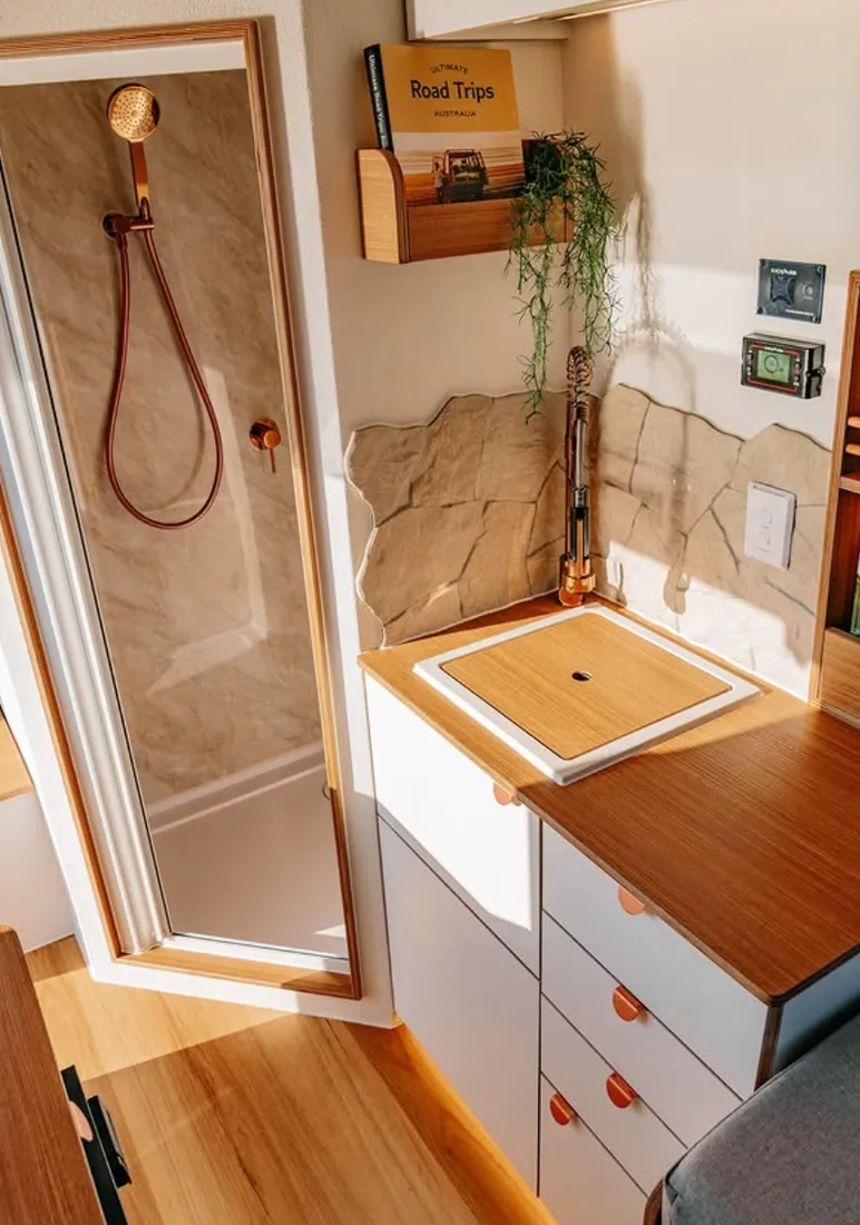 Shower and vanity
